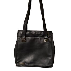 Perlina Black Shoulder  Bag Purse Satchel